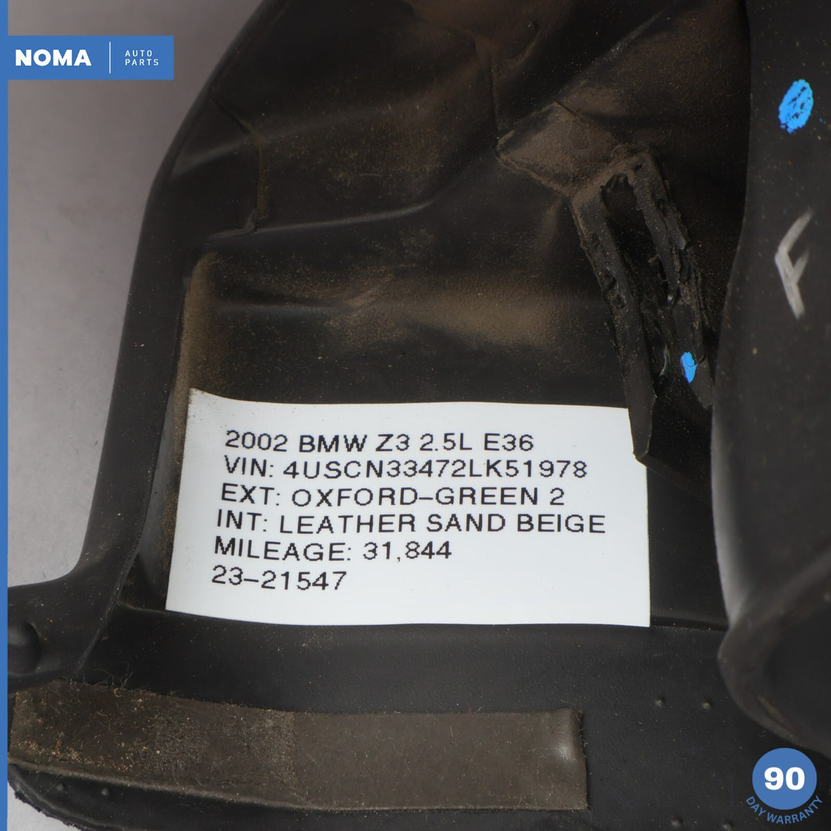 96-02 BMW Z3 E36 Roadster Front Right Side Interior Door Weatherstrip Seal OEM - photo 9