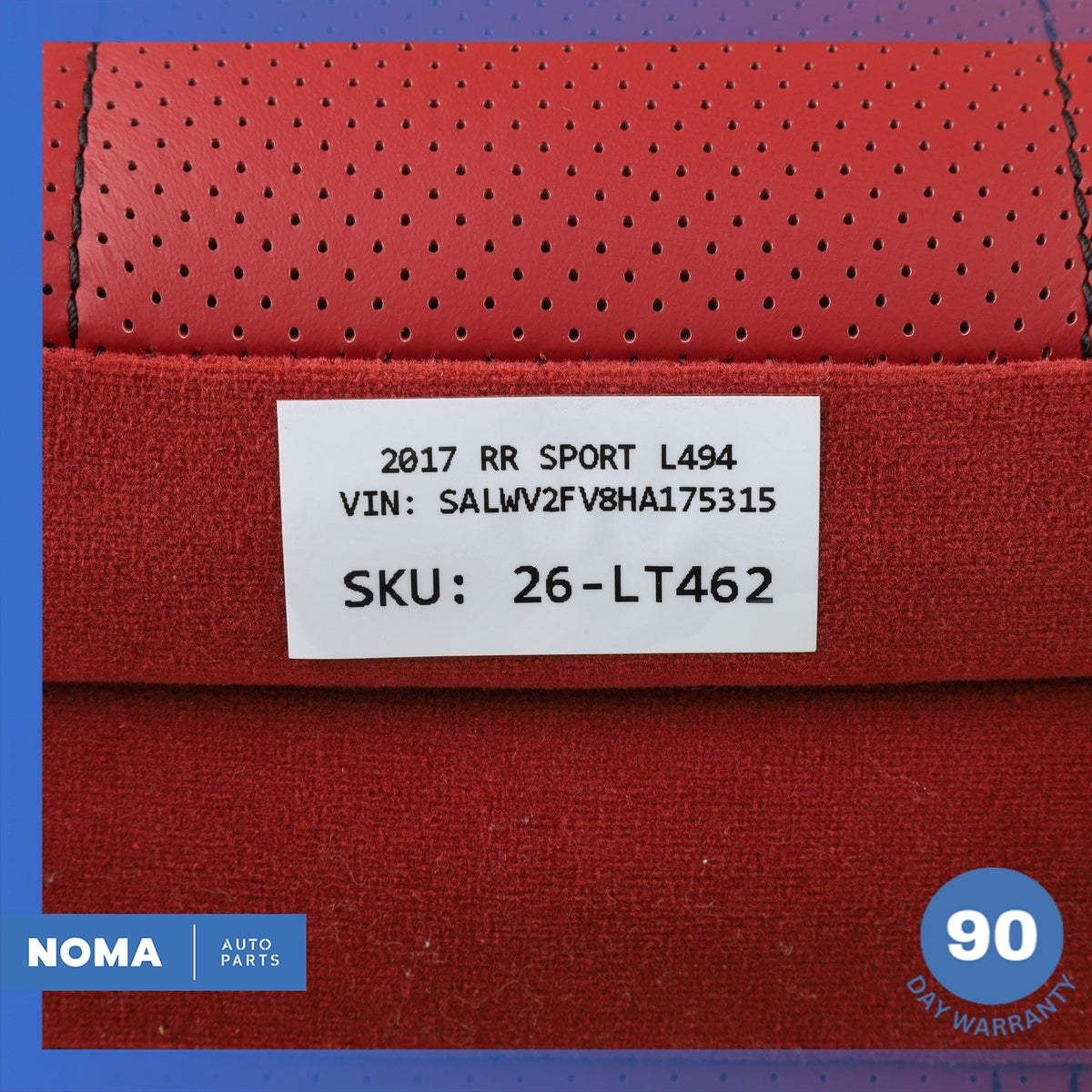 14-17 LR Range Rover Sport L494 Front Left Side Headrest Head Rest Red OEM - photo 9
