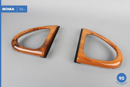 00-05 Jaguar XK8 X100 Left & Right Side Dashboard Vent Bezel Molding Wood OEM - photo 1